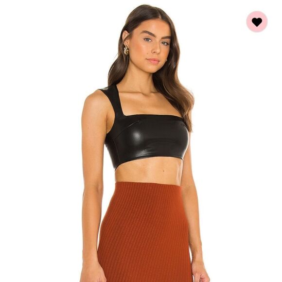 new superdown Keilani leather top in black - Picture 3 of 6